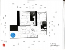 Dusit Grand Tower - 2 bedroom apartment plans - 2