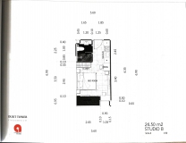 Dusit Grand Tower - Studio room plans - 2