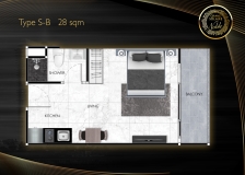 Grand Solaire Noble Condo - Studio room floor plans - 2