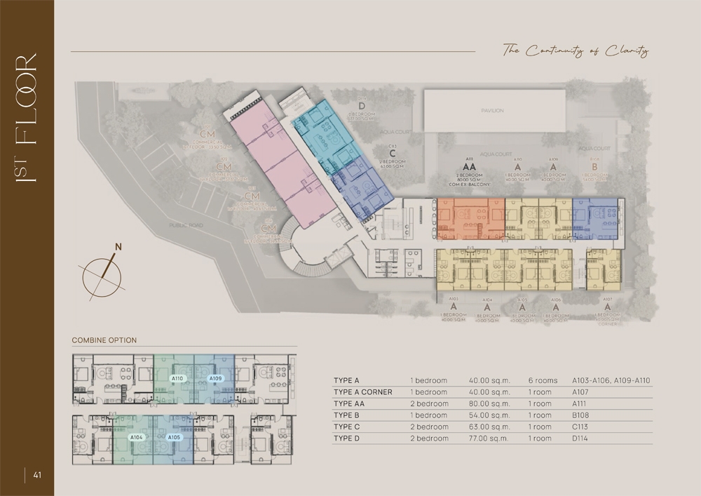 CELINE Wongamat Condo Pattaya - Поэтажные планы-1000-1