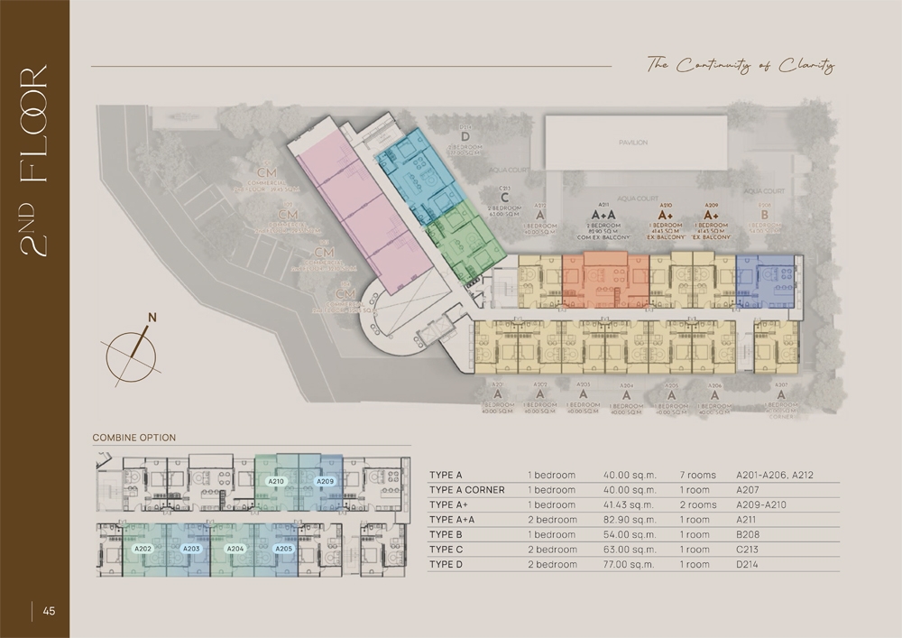 CELINE Wongamat Condo Pattaya - Поэтажные планы-1000-2