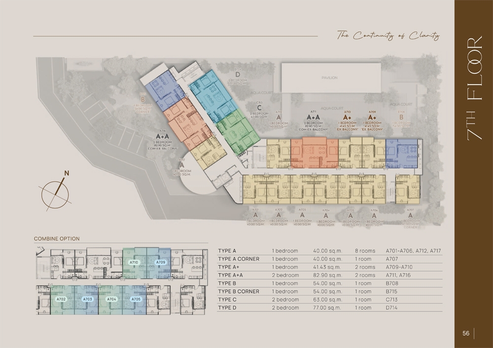 CELINE Wongamat Condo Pattaya - Поэтажные планы-1000-7