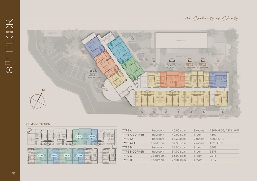 CELINE Wongamat Condo Pattaya - Поэтажные планы-1000-8
