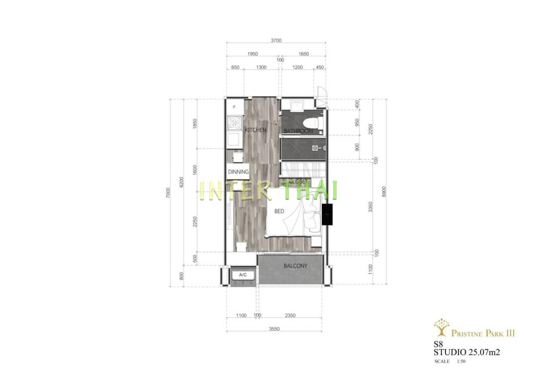 Pristine Park 3 Condo Pattaya - Studio room-929-4