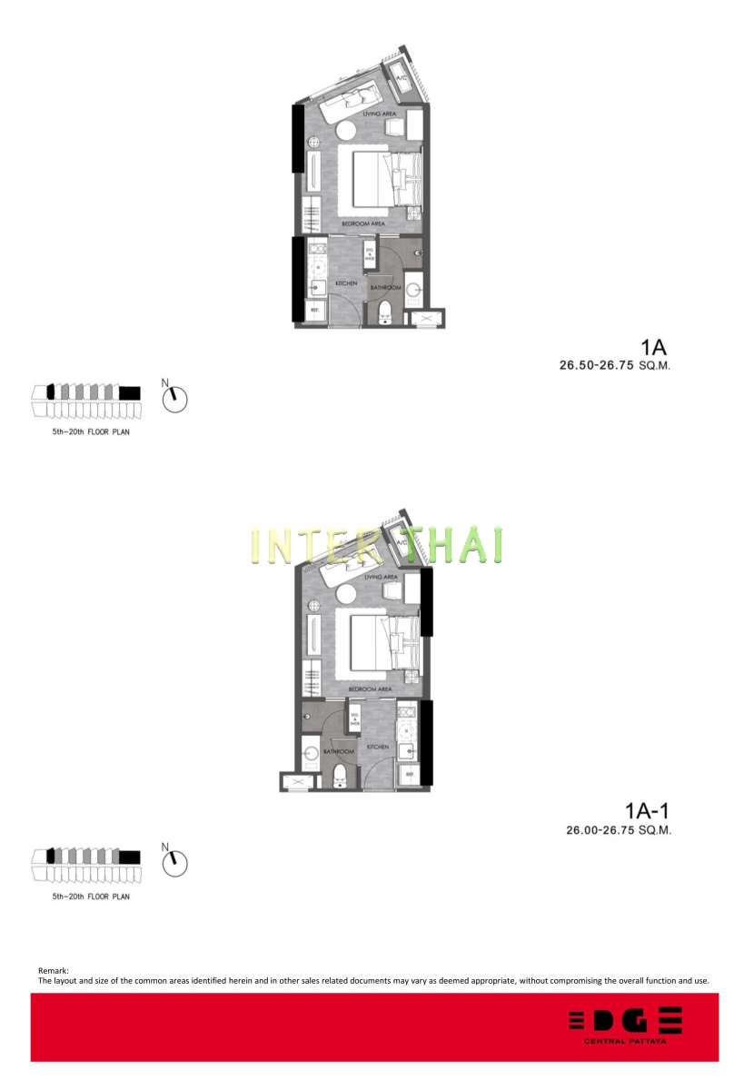 EDGE Condo Central Pattaya - планировки квартир-323-1