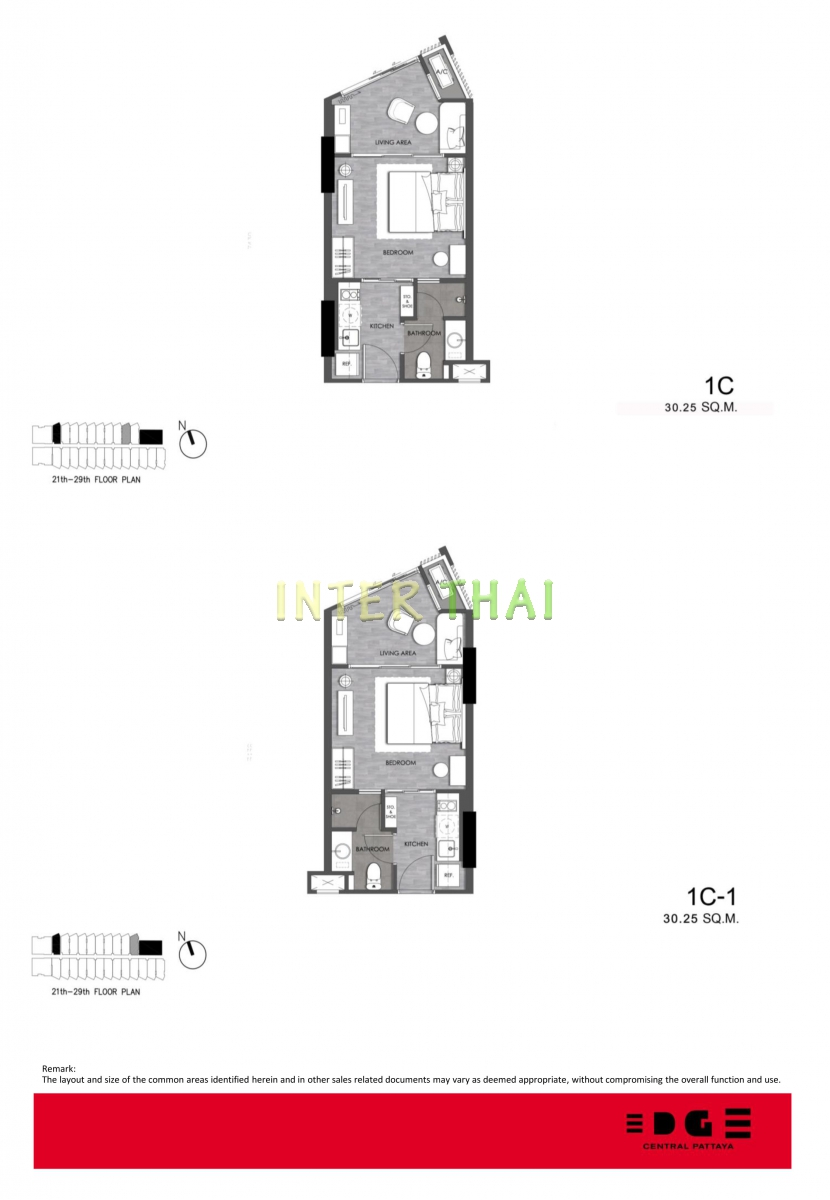 EDGE Condo Central Pattaya - планировки квартир-323-5
