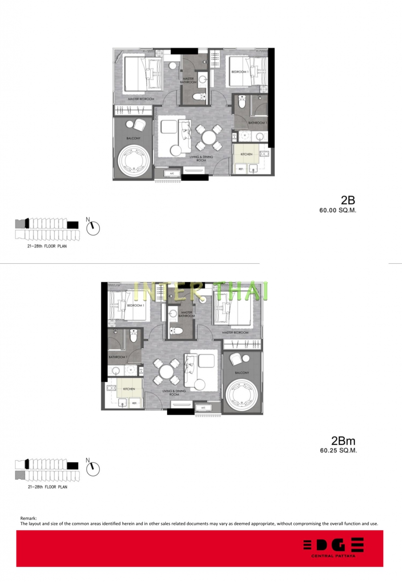 EDGE Condo Central Pattaya - планировки квартир-323-9