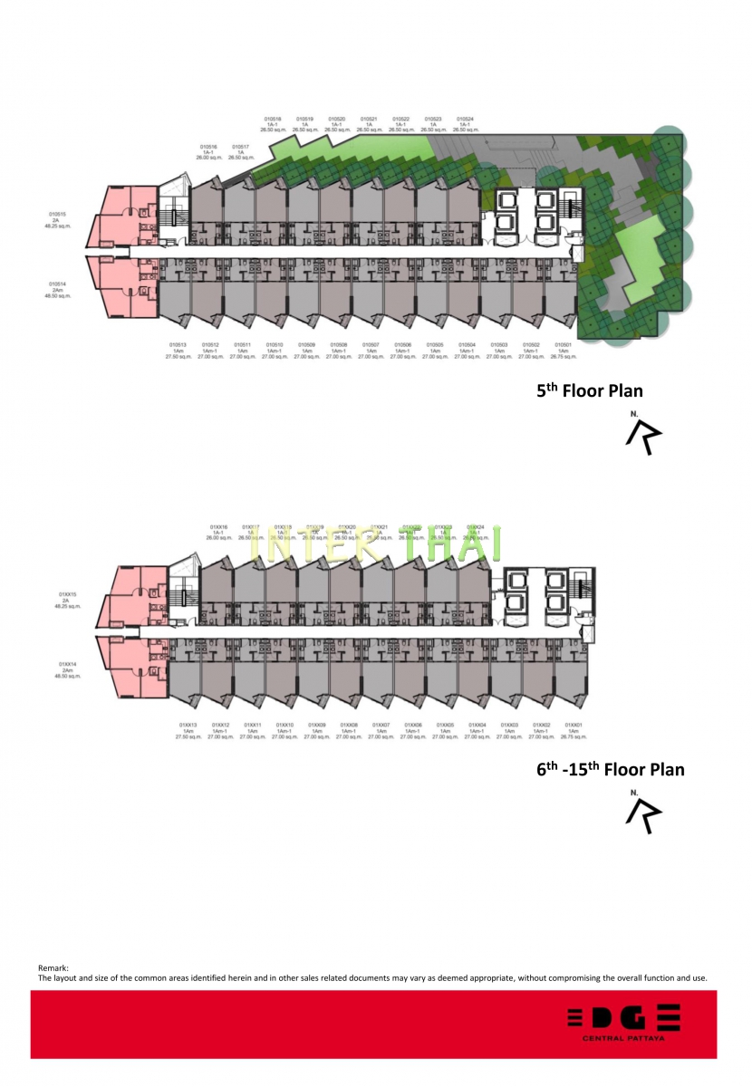 EDGE Condo Central Pattaya - поэтажные планы-324-2