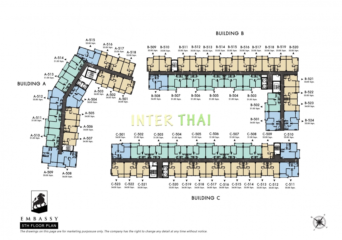 The Embassy Condo Jomtien - Планировки-872-7
