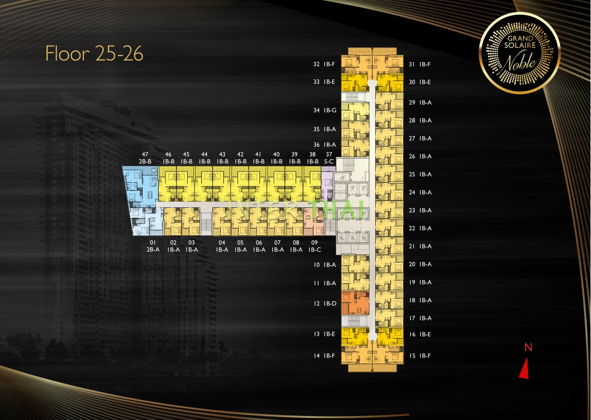 Grand Solaire Noble Condo Pattaya - Планы этажей-921-4