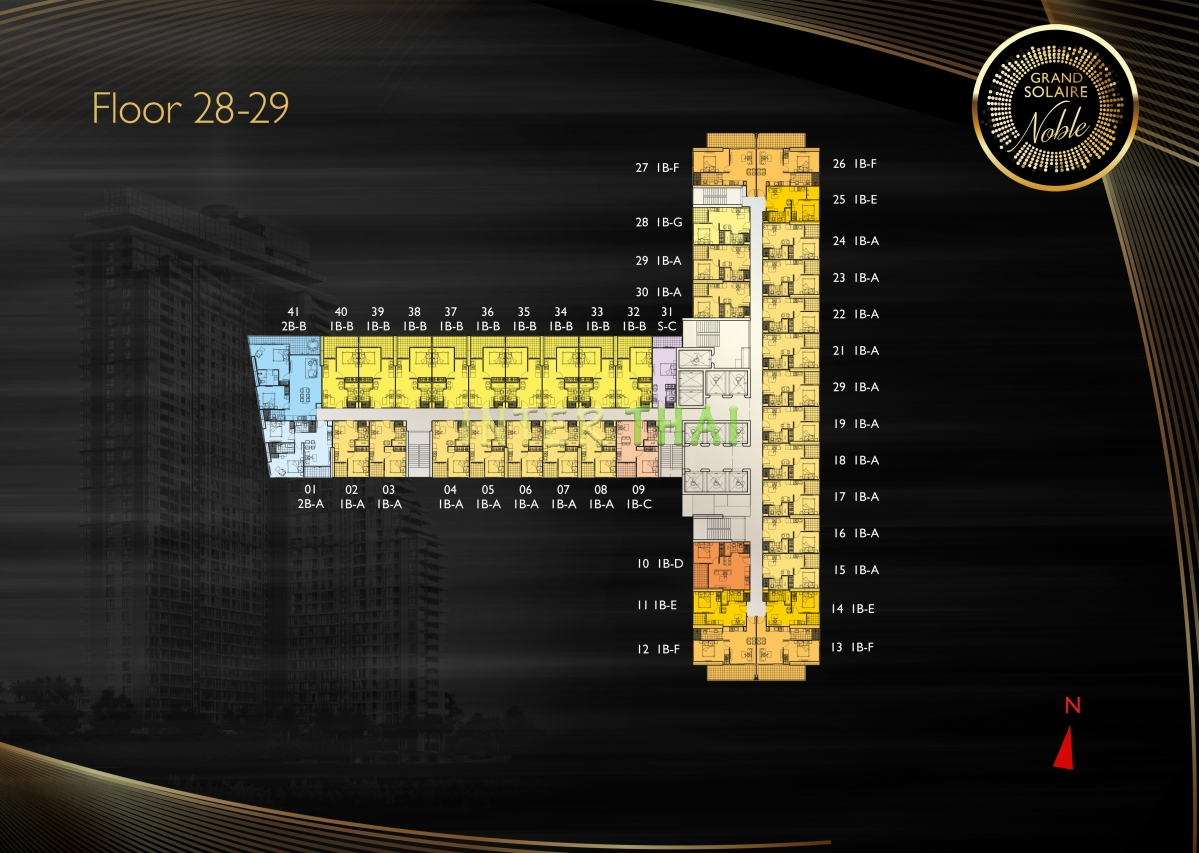 Grand Solaire Noble Condo Pattaya - Планы этажей-921-5