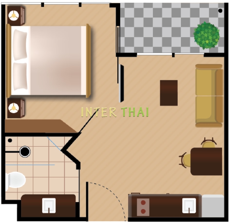 Harmonia City Garden - studio plan-863-1