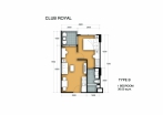 Club Royal Condo Pattaya - 房间平面图 - 10
