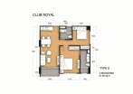 Club Royal Condo Pattaya - 房间平面图 - 12