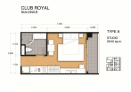 Club Royal Condo Pattaya - 房间平面图 - 9