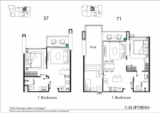 Riviera California Condo Pattaya - 房间平面图 - 5