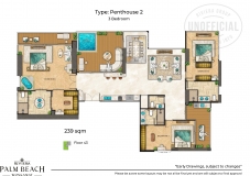 Riviera Palm Beach Wongamat Condo Pattaya - Duplex & Penthouse - 2