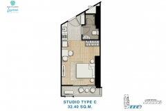Skypark Lucean Jomtien - Планировки квартир студий - 3